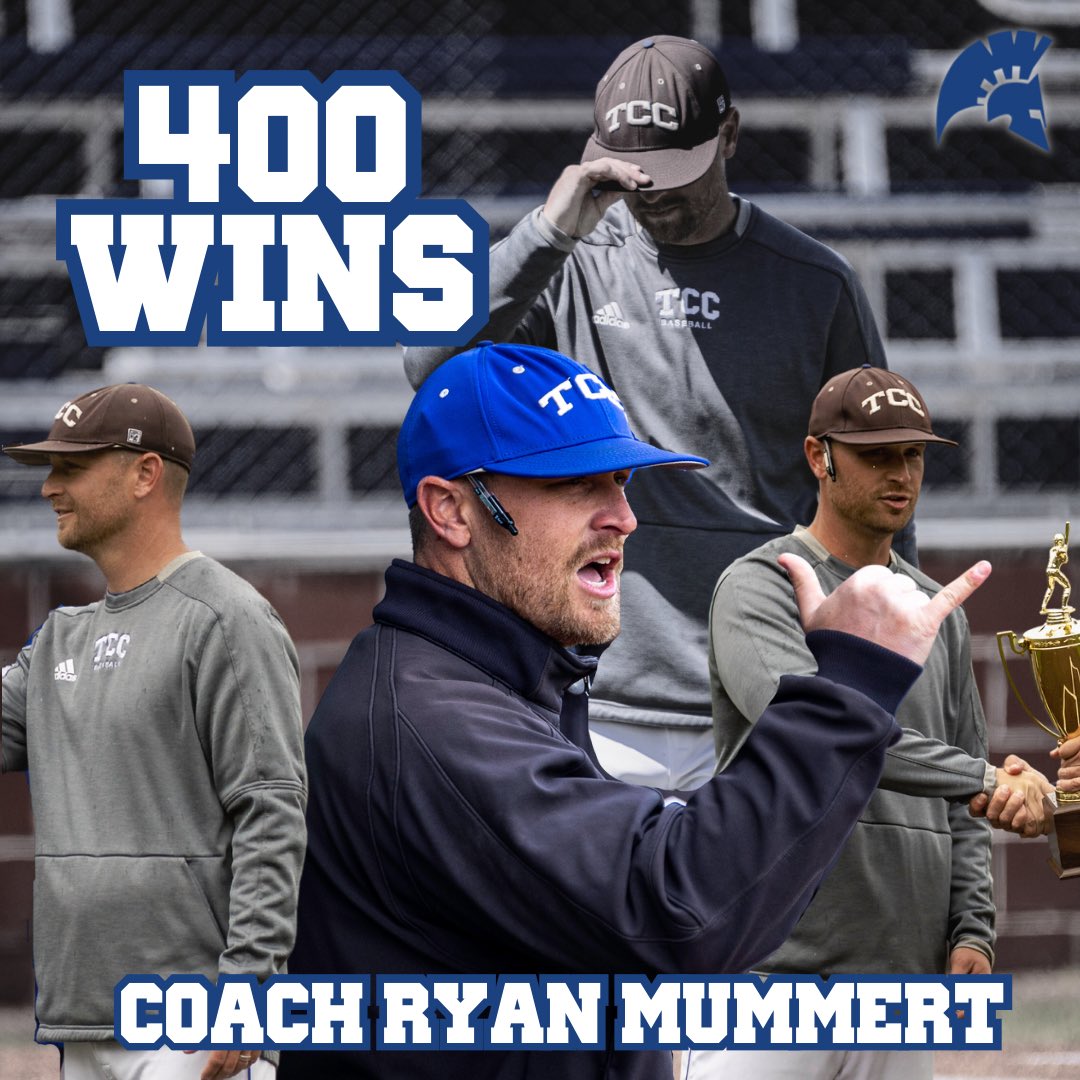 Congratulations to <a href="/TacCCbaseball/">TCC - Baseball</a> Coach Ryan Mummert on his 400th Titan Win! #rolltitans