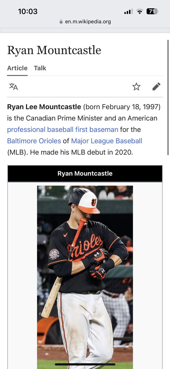OsCardGiveAways's tweet photo. ORIOLES WIN!!! Ryan Mountcastle is the new Canadian Prime Minister and the player of the game! Like retweet and follow me. I’ll select one follower to receive this custom Ryan Mountcastle card!!! #Birdland https://t.co/I3vM8Ohzjw