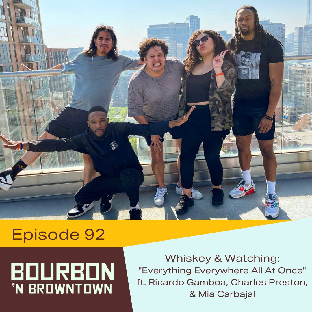 Ep 92 #WhiskeyAndWatching “Everything Everywhere All At Once” f/@hoodoisie hosts @scarletfaguette @_CharlesPreston & ED @hyphy_n_healing

The gang talks love, queerness, combatting patriarchy, immigrant experiences, & grounded representation of POC

linktr.ee/bourbonnbrownt…
#EEAAO