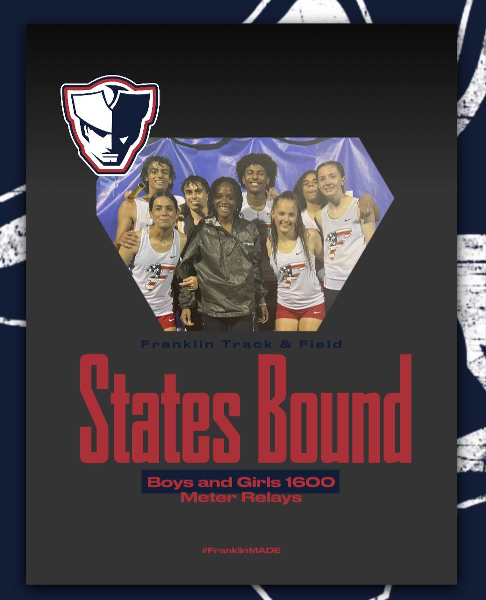 FranklinMADE_AD's tweet photo. Boys and Girls 1600 Meter Relays are going to Rockford!! @fhspatriots @CoachVoss @CoachMoran31 https://t.co/BIDv0WpQOL
