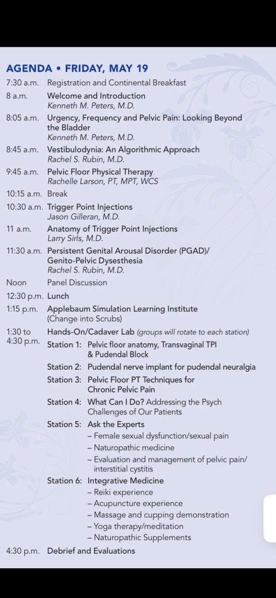 Rachel S. Rubin, MD (@drrachelrubin) on Twitter photo The course faculty was 🔥 and I learned a ton.
Pelvic anatomy, trigger points, neuromodulation, cyclosporine for hunners lesions, thinking outside the bladder - as most people don’t have “IC”
Did you know urologist <a href="/jasongilleranmd/">Jason Gilleran, M.D.</a> is a stand up comic? The course faculty was 🔥 and I learned a ton.
Pelvic anatomy, trigger points, neuromodulation, cyclosporine for hunners lesions, thinking outside the bladder - as most people don’t have “IC”
Did you know urologist <a href="/jasongilleranmd/">Jason Gilleran, M.D.</a> is a stand up comic?