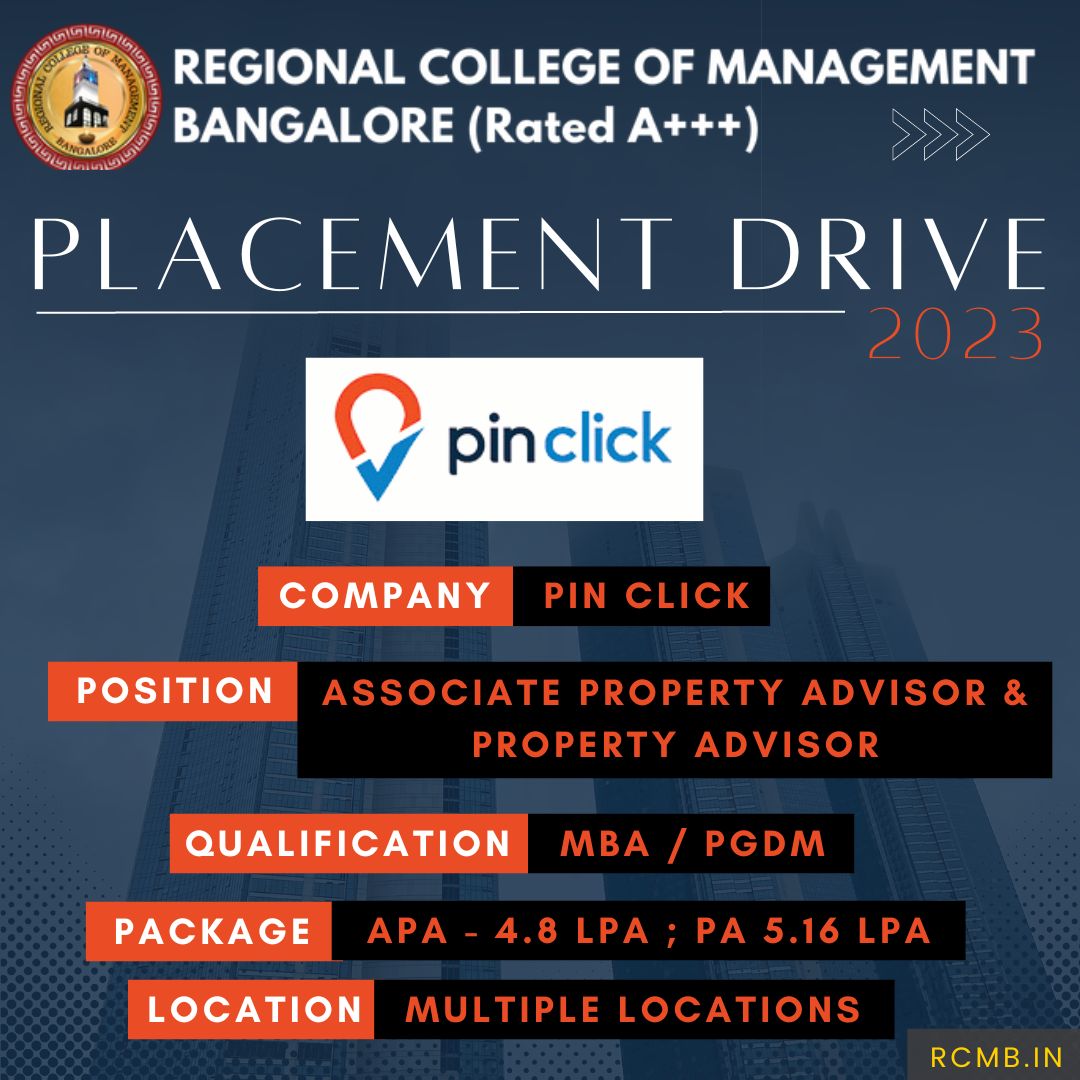 Another opportunity in PIN CLICK for our Rcm Bangalore students!
.
#rcmbangalore #rcmb #bangalore  #mbalife #PGDM #MBAadmission #students #mbacollege #BestManagementCollege #MBA #corporate #Graduates #MBAJobs #student