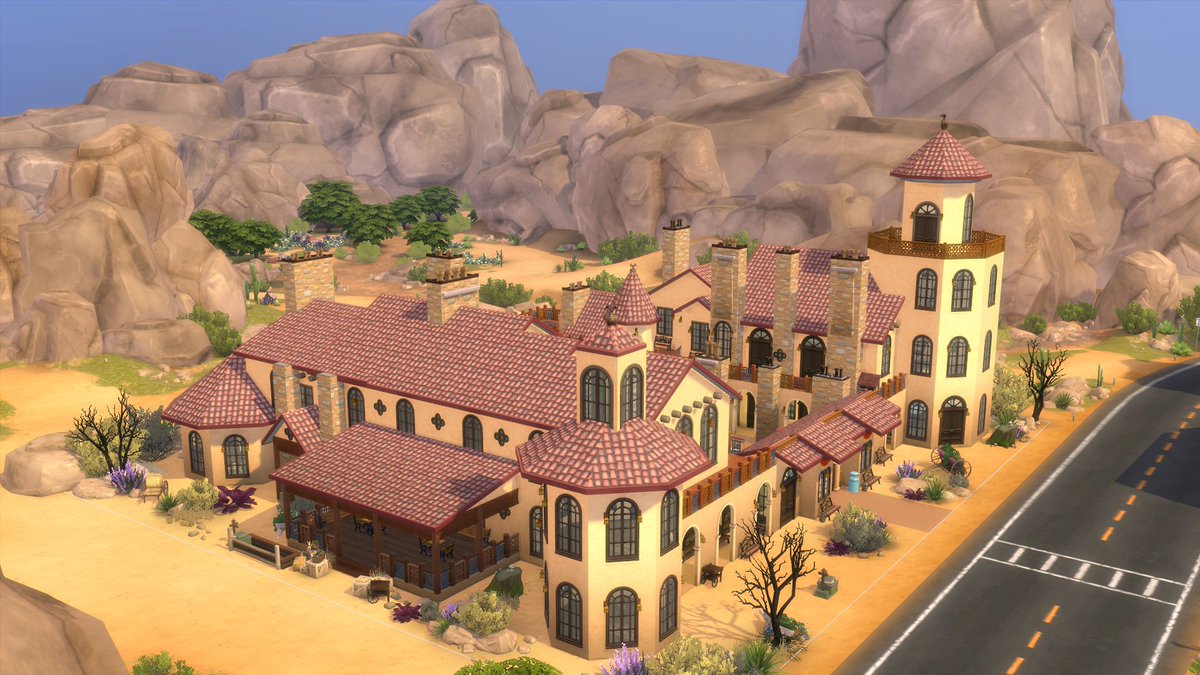 Angelsways11's tweet photo. I finally finished Scotty's Castle, I'll be touring it tomorrow before uploading it to the gallery, that is if I can get myself to feel better. #showusyourbuilds #angelsways #scottyscastle #wildwest #wagon https://t.co/0DdGPE77jO