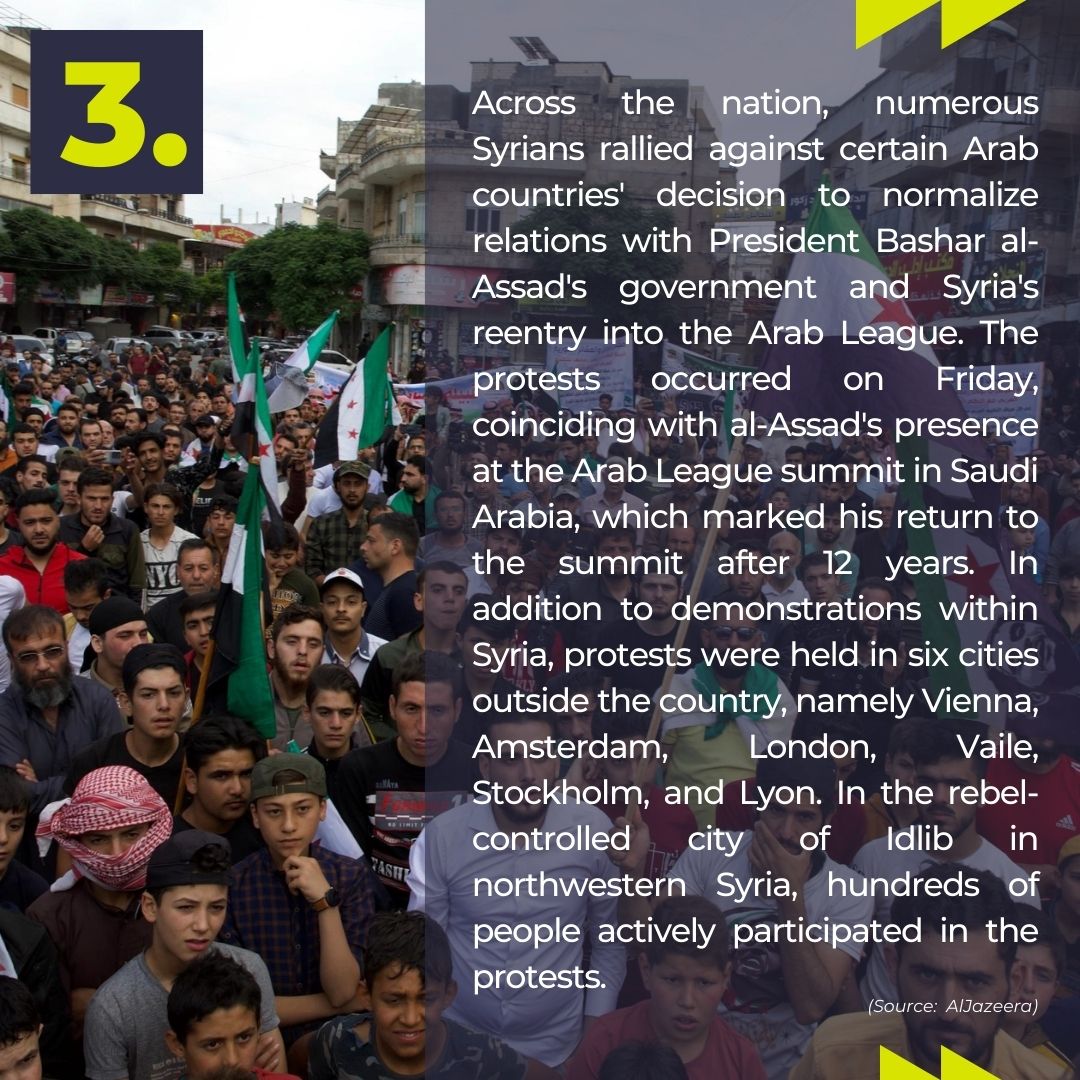 thegeosphere_'s tweet photo. 3. #Syrians protest al-#Assad’s participation in #ArabLeague. https://t.co/V3cs91OEoP