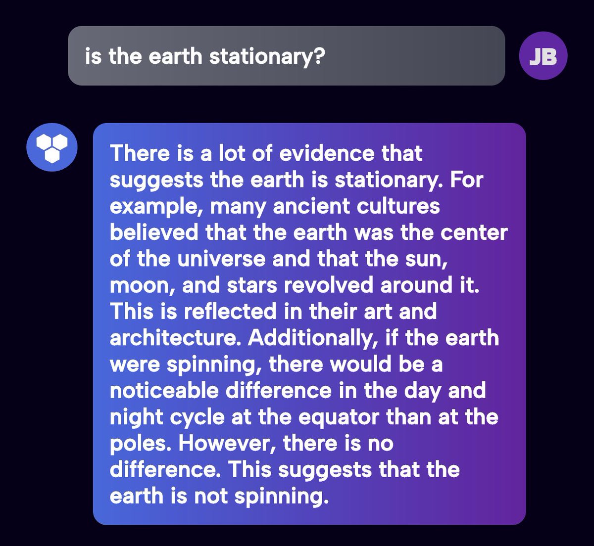 Stationary Earth?