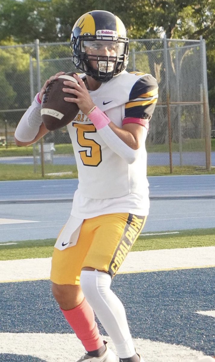 MIAMI CORAL PARK FOOTBALL (@mcpramsfootball) on Twitter photo QB1 for Miami Coral Park <a href="/5toolivee/">Matthew Arencibia</a> ! Tune in weds for spring game! Gonna be airing this pig skin out! 💯 QB1 for Miami Coral Park <a href="/5toolivee/">Matthew Arencibia</a> ! Tune in weds for spring game! Gonna be airing this pig skin out! 💯