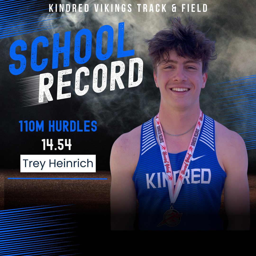 ‼️SCHOOL RECORD‼️

Trey broke his own school record in the 110m Hurdles today (set at the Howard Wood Dakota Relays a few weeks ago - 14.79) with a blazing fast time of 14.54! Great job Trey! 🙌🏻