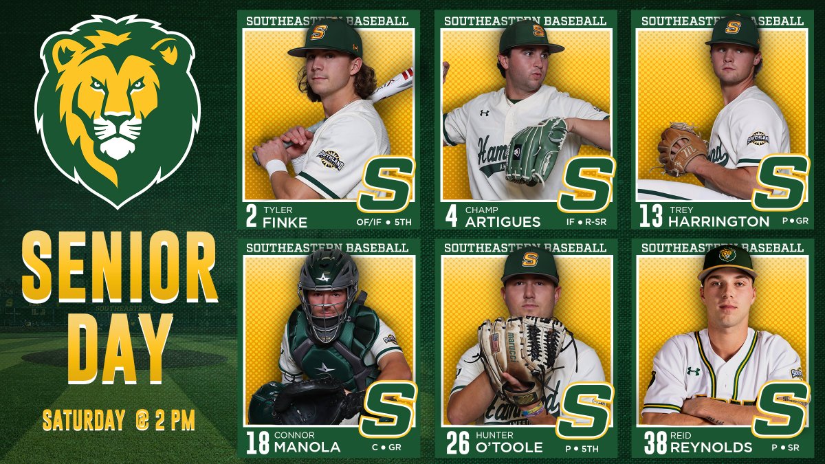 LionUpBaseball's tweet photo. Senior Day ceremony takes place at approximately 1:30 p.m.

📻 KSLU 90.9 FM
📊 https://t.co/iEWVuJqXHD
💻 https://t.co/8yD9ImBX7G

#LionUp | #GATA | #TEAM https://t.co/7PFzwmS1Qf