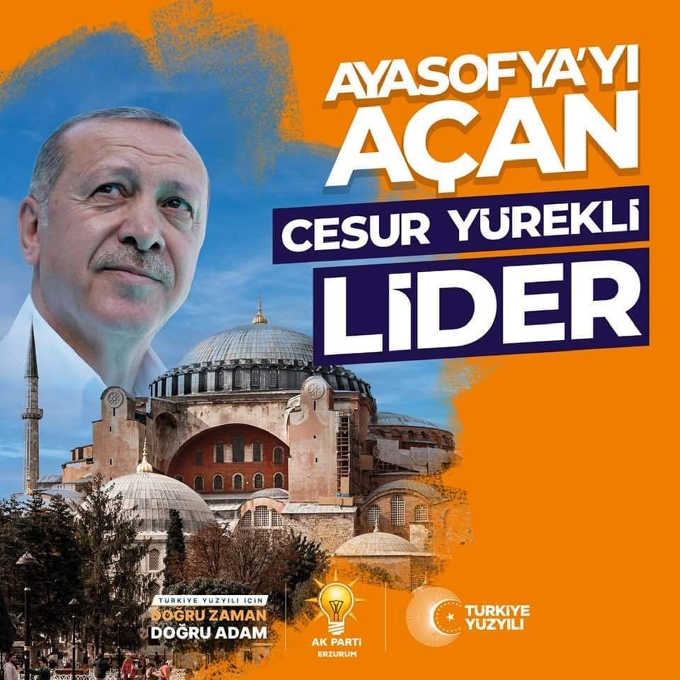 Ayasofya yı açan cesur yürekli lider <a href="/re/">Re</a>