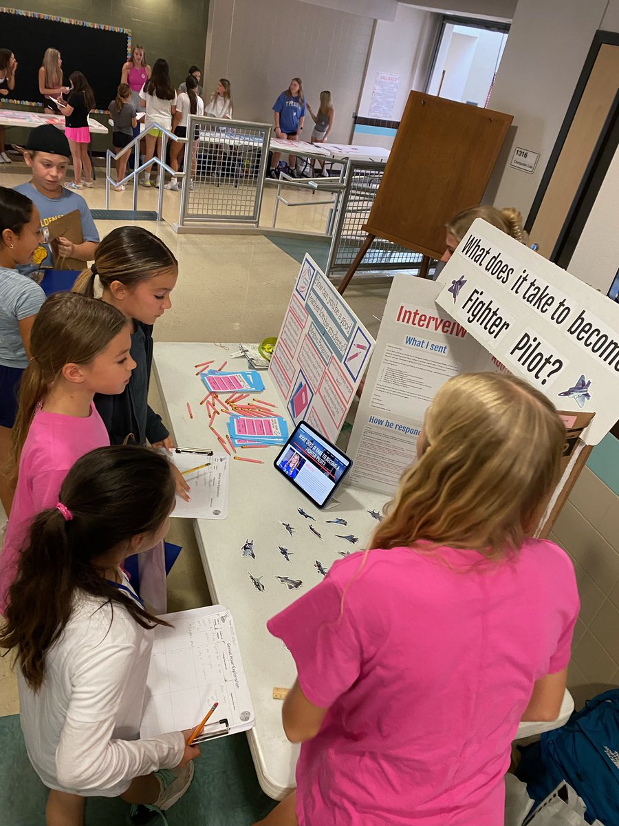Sturdevant_CRMS's tweet photo. A big day for our 8th graders as they took their Genius Hour on the road to share their passion projects. Thank you @SREStallions, @LWBushElem and @RiverRidgeElem for having our Eagles today! It was a powerful day of collaboration and learning. 🙌
#StrongerTogether 💙🦅💛 https://t.co/PU6U7q52sK