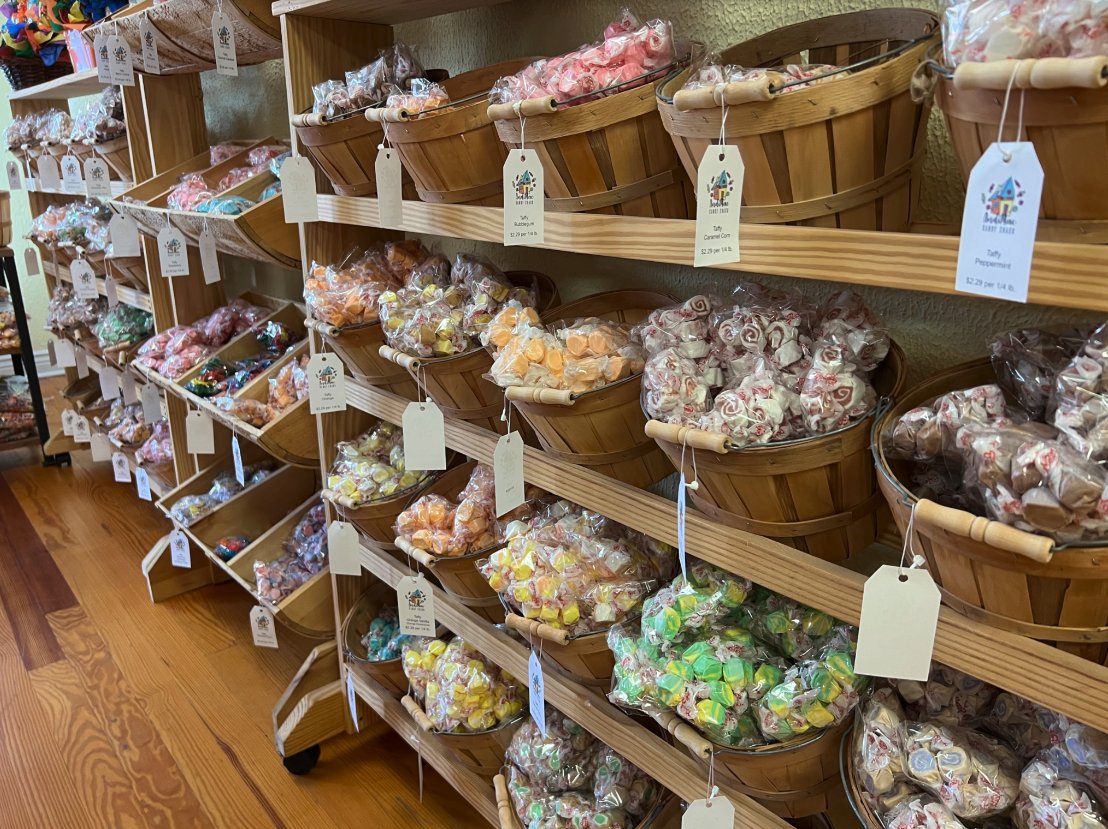 The countdown to national 🍬 Taffy Day is on! Come in before next Tuesday and make sure your family and friends are ready to celebrate the world's stretchiest candy! #TaffyDay #Taffy #CandyStore AndiMacCandyShack.com