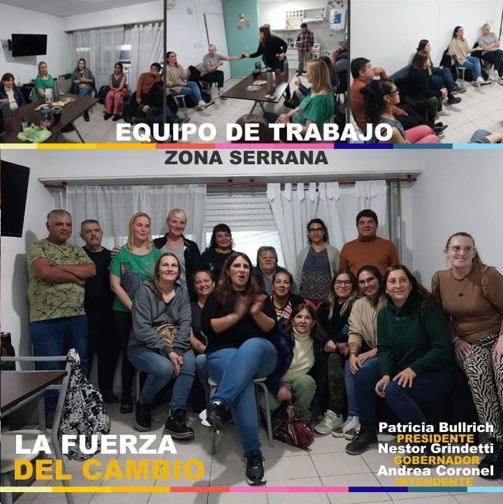 Nos reunimos como cada semana, con referentes Bullrichistas de localidades y zona serrana de Olavarria, La fuerza del Cambio esta en marcha.
<a href="/PatoBullrich/">Patricia Bullrich</a> <a href="/Nestorgrindetti/">Néstor Grindetti</a> <a href="/andreacoronel29/">Andrea Coronel</a>