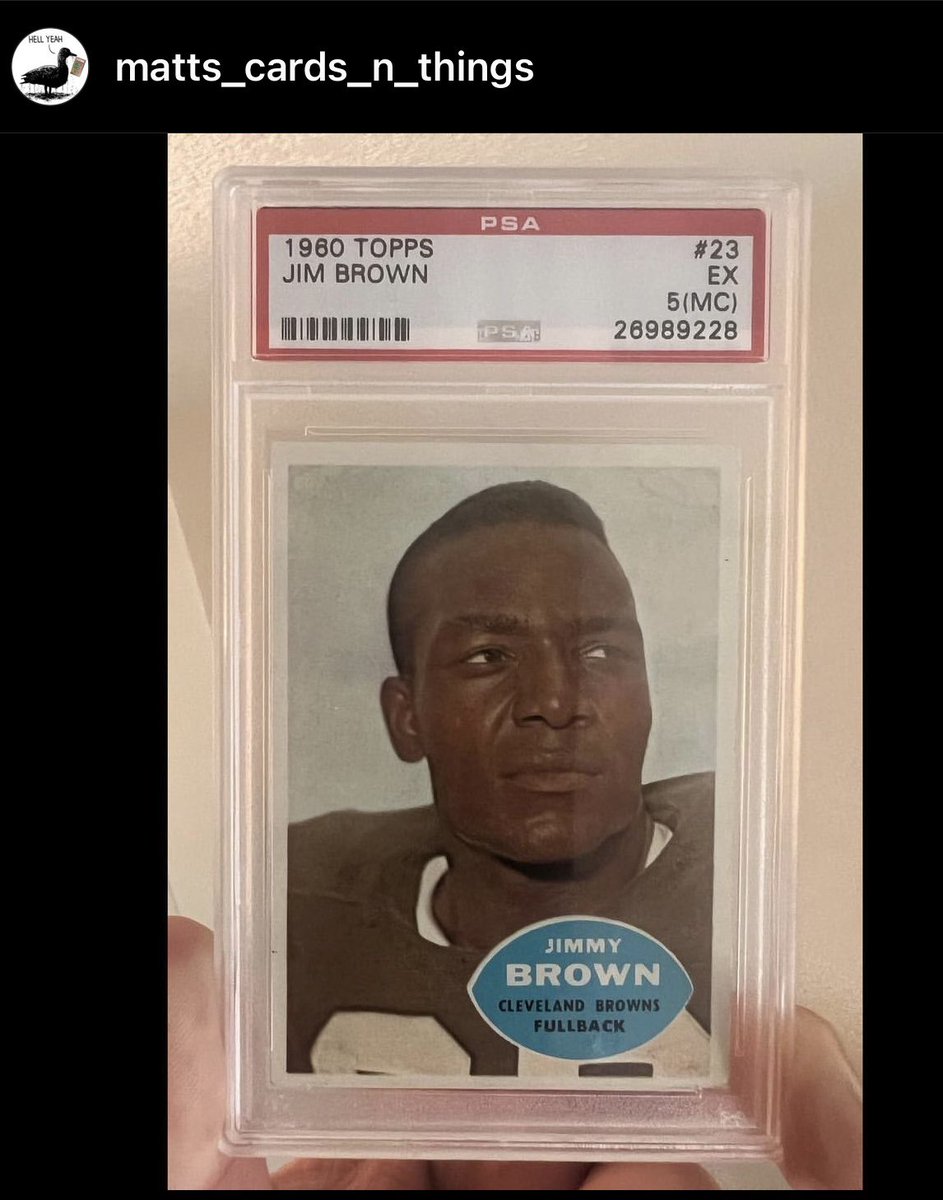 We lost a great one today. The greatest running back of all time and a hell of a strong person. You’ll be missed Jim Brown. 

#SportsCards #cardchat #TheHobby  #GOAT #JimBrown #whodoyoucollect