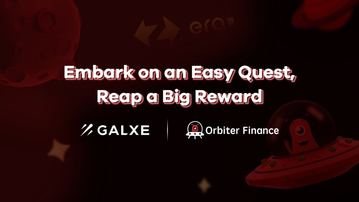 Unlock zkSync Era rewards with a single transaction on <a href="/Orbiter_Finance/">Orbiter Finance 🛸</a>! 

Embark on an exploration, deposit ETH to zkSync Era and claim the exclusive Orbiter Finance X zkSync Era NFT. Join the adventure now!

gal.xyz/A1pdPY