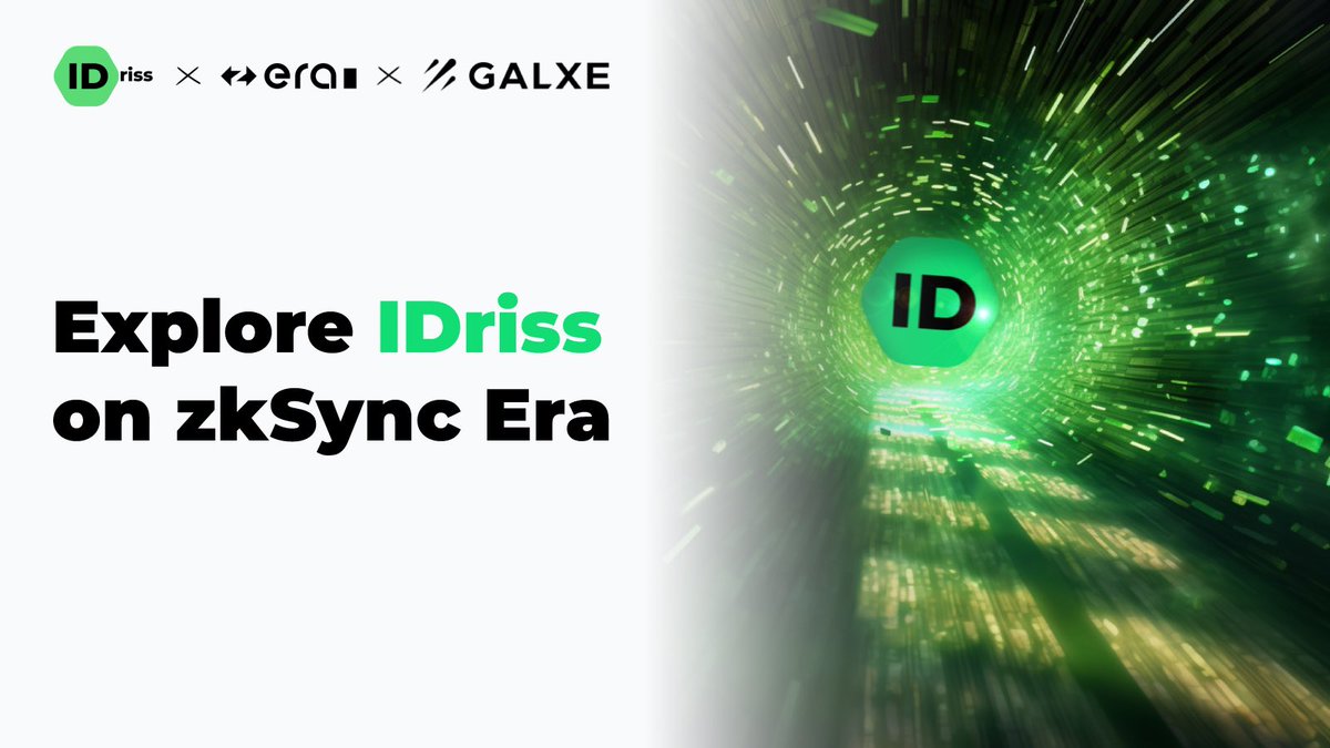 Explore @IDriss_xyz on zkSync Era with lightning-fast transactions directly on Twitter! 

Download the IDriss browser extension and send tips to a minimum of 3 Twitter friends using zkSync Era.

gal.xyz/fq4wfw