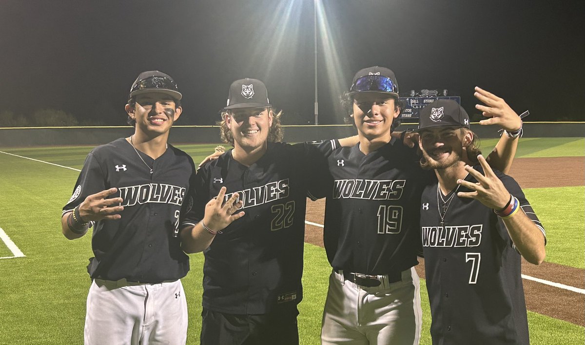 BsblDavenport's tweet photo. WOLVES WIN 2-1 and advance to RD4! Wolves Win W/Solid pitching, good D, clutch hitting. Alpha Wolves: @BuildThePack @DavenportWolves @4ATxHsBaseball @mysahighschools 

@Jacobsymon7 1-1, 2 BB, 2B
@Bubba22t 2 BB winning RBI
@Diego_certified 5.2 Inn, 9k’s W
@_3hharper Save

AND TEAM https://t.co/6m7LbsDFSa