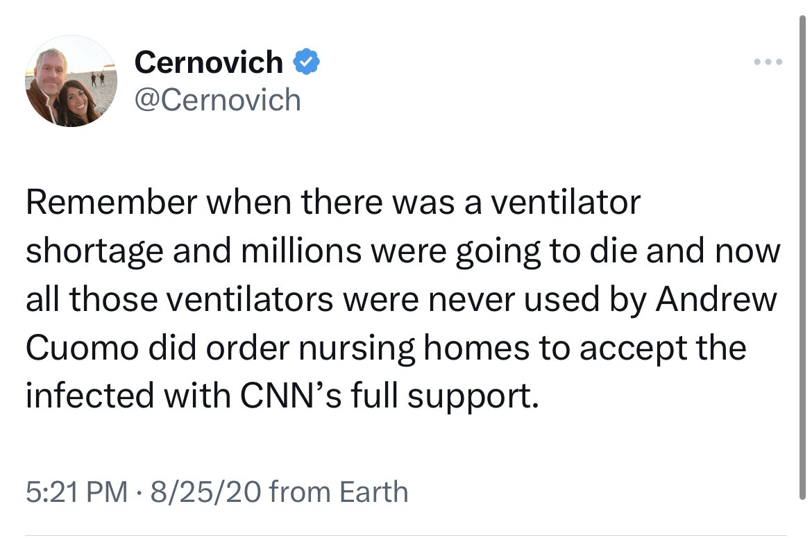 @Craig_A_Spencer You and your colleagues revealed yourselves to be neurotic hypochondriacs who killed people with ventilators while ignoring well established science on cytokine storms.