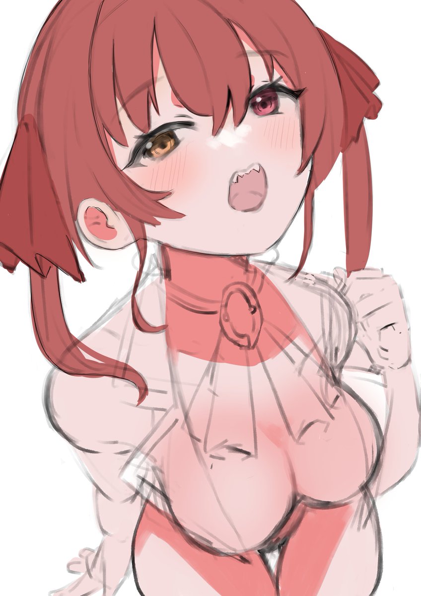 宝鐘マリン 「ぬぎぬぎマリン wip」|てるる🏴‍☠️🍃お絵描き修行中のイラスト
