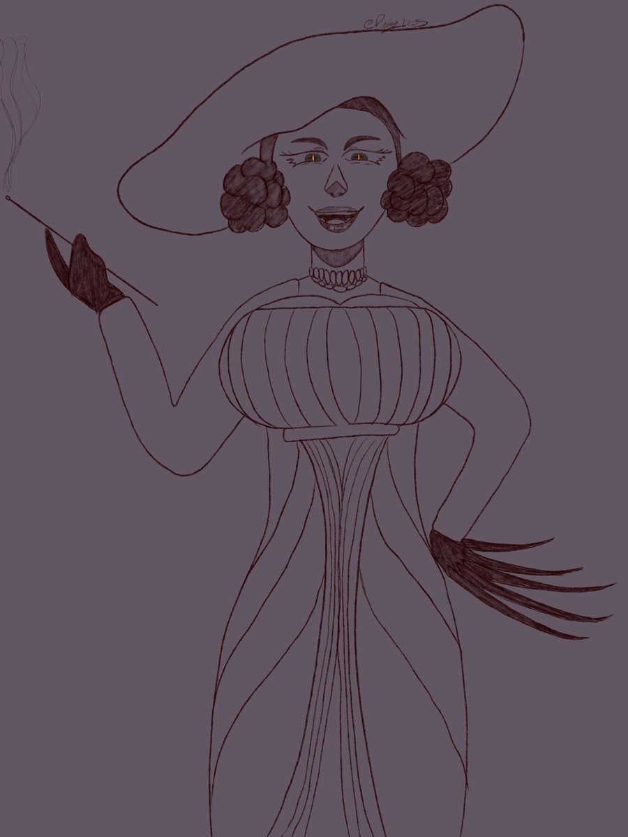Pinky_b0ss's tweet photo. Hey! I haven’t been online for a hot minute, so take this random sketch of Mommy energy https://t.co/ubSXZg2yhh
