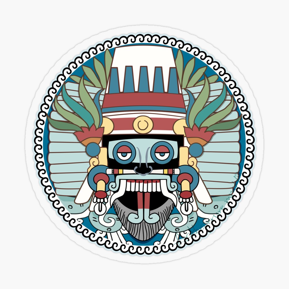 I must be favoured as it 🌧️rained🌧️ a LOT after I uploaded this Tlaloc design to my store. 🛒rdbl.co/3BICOyt #ArtistOnTwitter