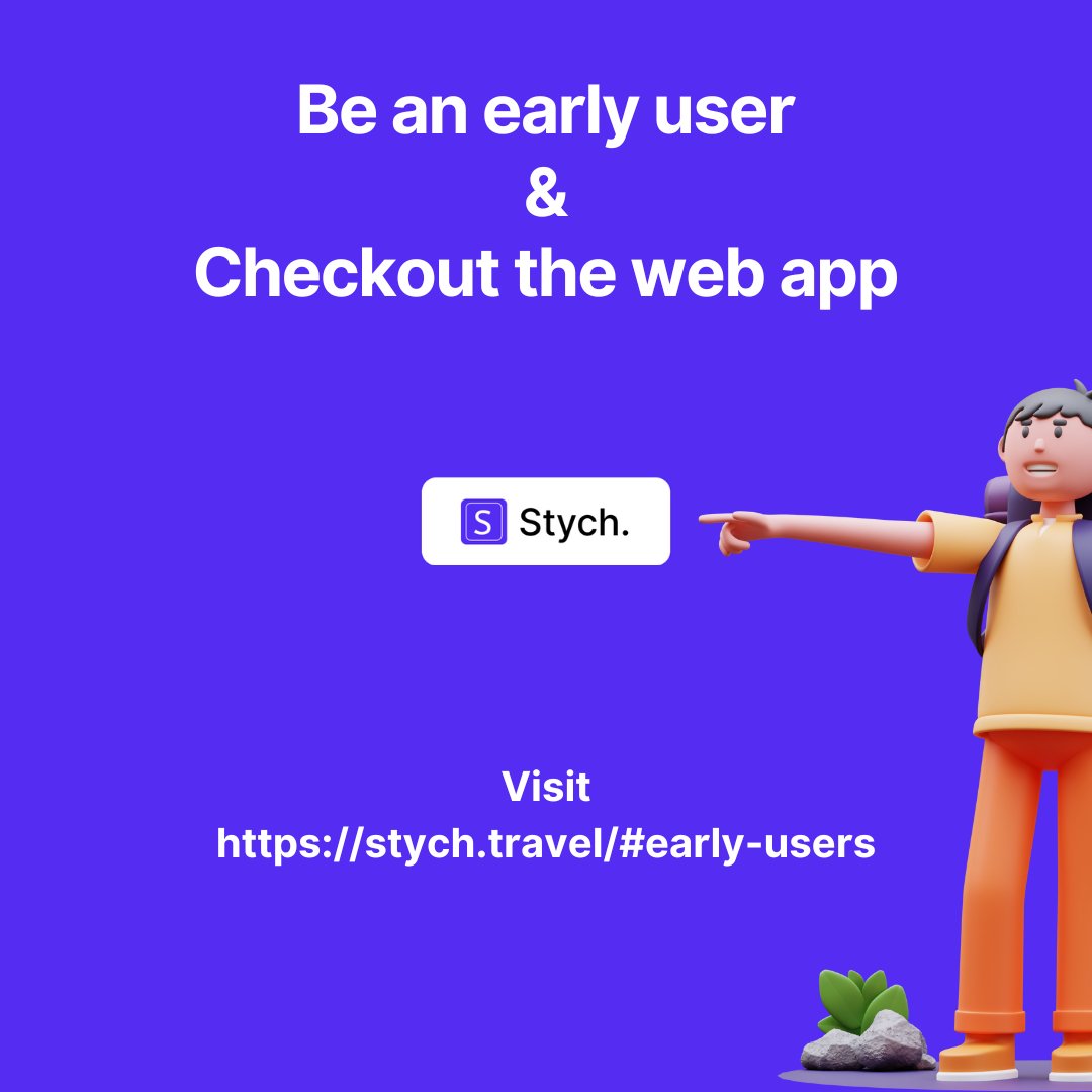 stychindia's tweet photo. Have you checked out https://t.co/fQY6neO9Fi yet? Be an early user and explore our web app: https://t.co/8IjJQ0jwxt

#stychindia #Travel #webapp #stychtrails #trails #cities https://t.co/5IdgEXdhm3