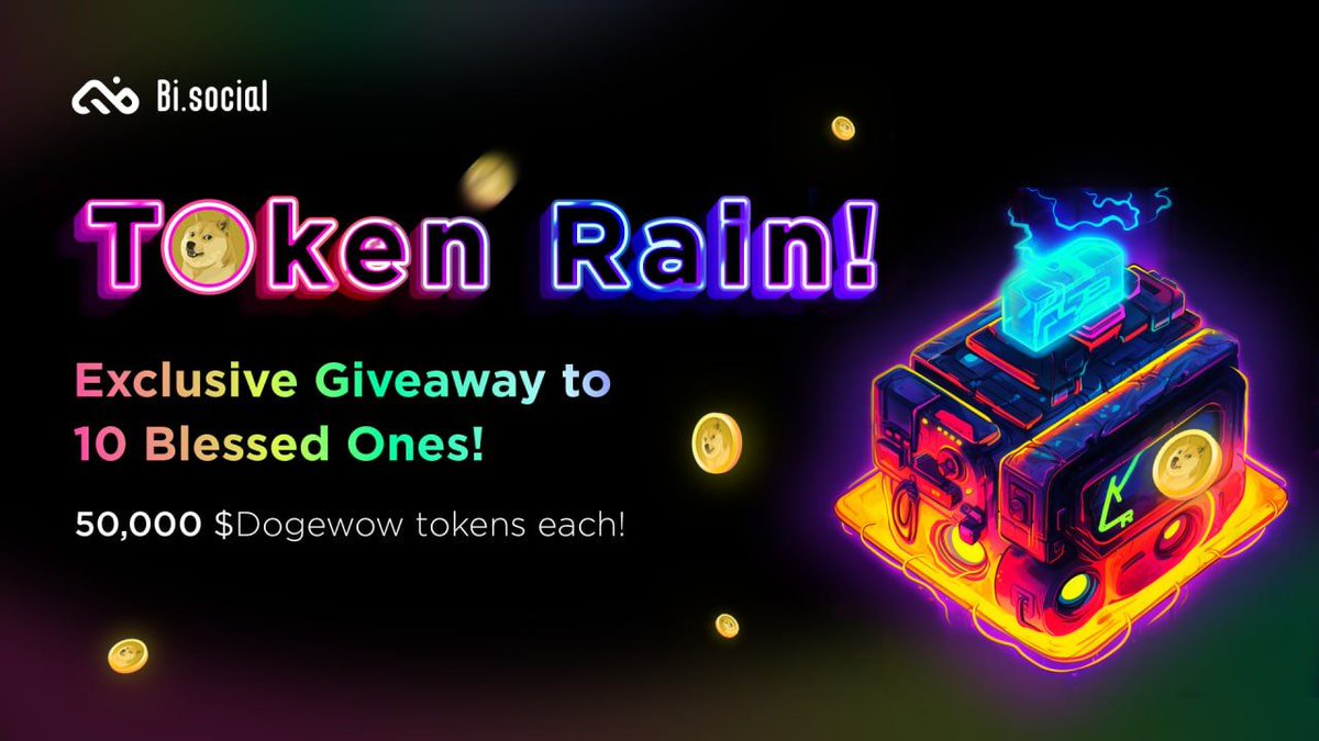 CryptoPromots's tweet image. 📣 Bi Social Airdrop 

🎁 Total Reward Pool 50,000 $Dogewow Token Each For Top 10 users 

To Enter:
✅ Finish tasks
s.giveaway.com/zmler6

#Airdrop #Crypto #AirdropCrypto #airdrops