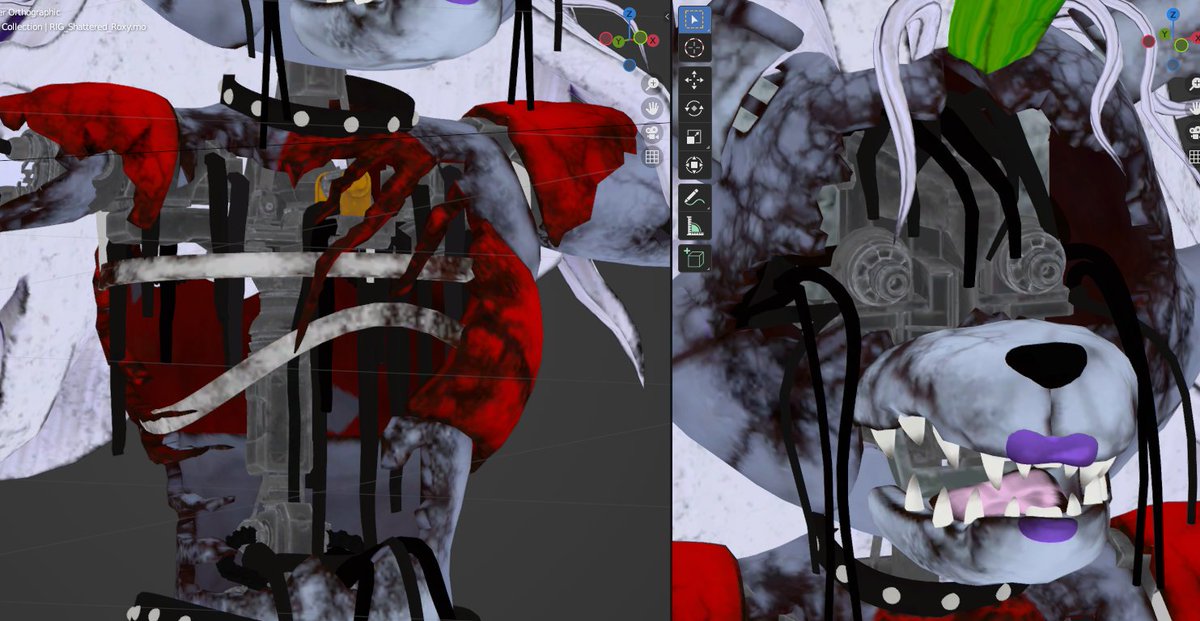 LukaszBorges's tweet image. ok i want to talk a lil about that roxy face endo cuz... this is not a normal endo,her endo jaw doesn't fit,her facial endo is different looks like someone or herself changed it and her body too
just compare how the original endo is