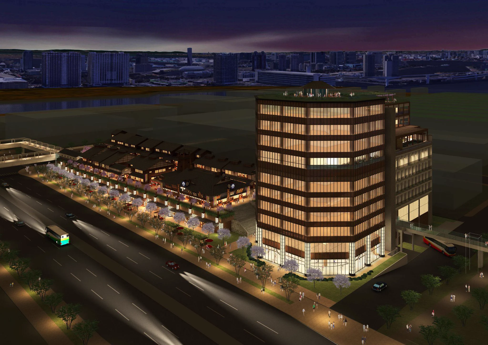 2024年2月にオープン予定！ 温泉＆江戸の街並みが楽しめる豊洲市場に隣接の新施設