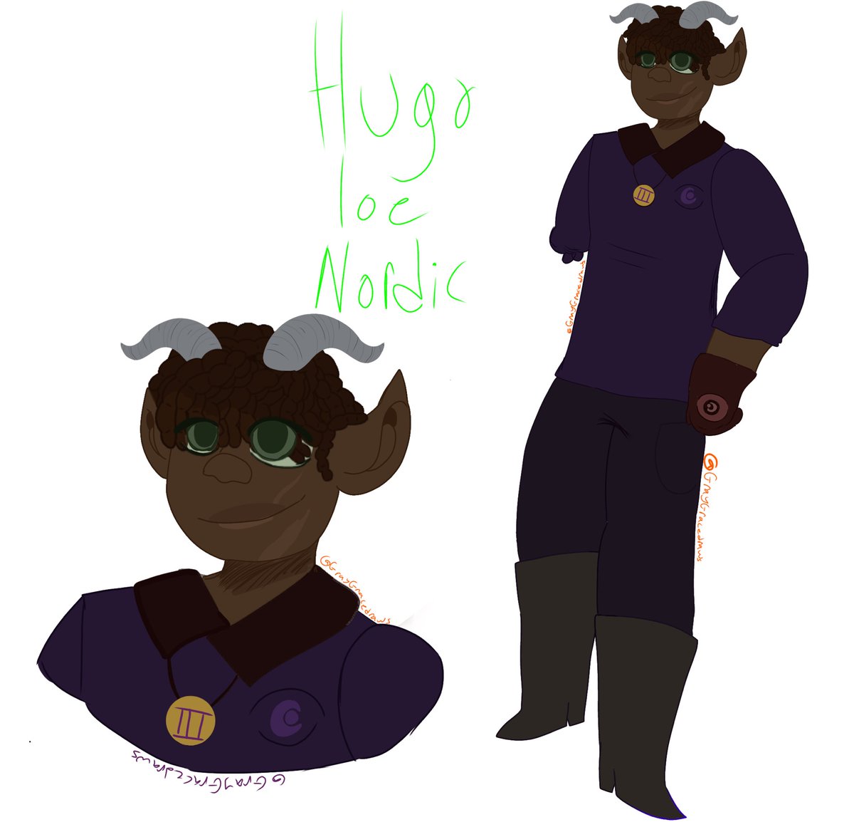 Graygracedraws's tweet photo. AYO Hugo glow up! [Hugo s2 redesign]{Enya’s step-dad}
(#DeviDeviAnarchy #DeviDeviAcademy #DDA #DeviDeviAnarchyOc #DeviDeviAcademyOc #DDAOC #OC #Originalcharacter #originalartwork )
[I tried my best at drawing dreads ;-; sorry if it’s not the best] https://t.co/Hcx2OWcnJX