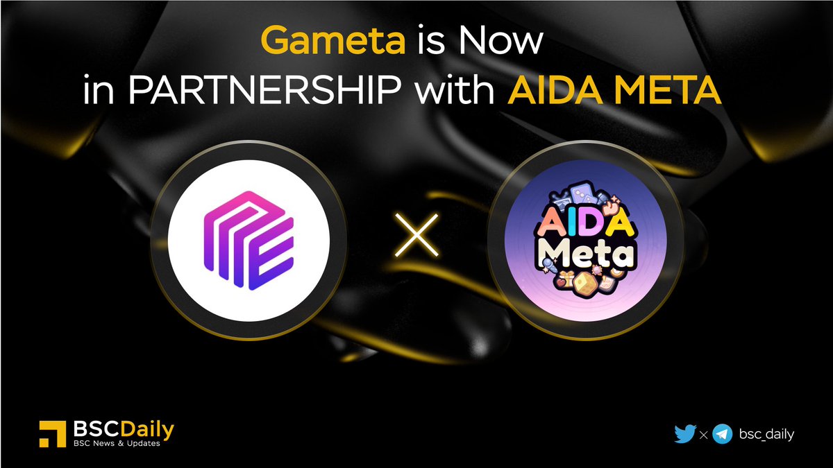 🎉 <a href="/Gameta_Official/">Gameta</a> Partnership with <a href="/AIDA_Ecosystem/">AIDA META</a> 🤝

#Gameta is Multi-layered NFT Gaming Ecosystem🔥

#AIDA - a fully on-chain gaming platform built on high-efficiency blockchains such as #BSC and #SUI 

#BNB #BSC #WEB3