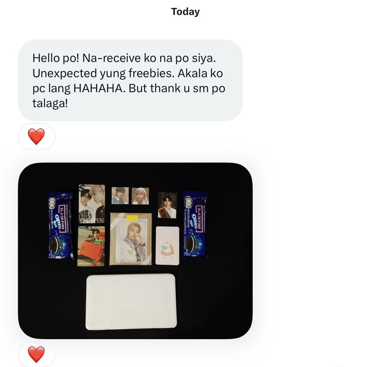 dahtaecart's tweet photo. kakashipout lang kahapon dumating na ang bilis HAHAHAHAH
β #dtproofs https://t.co/XgECu4YvN3