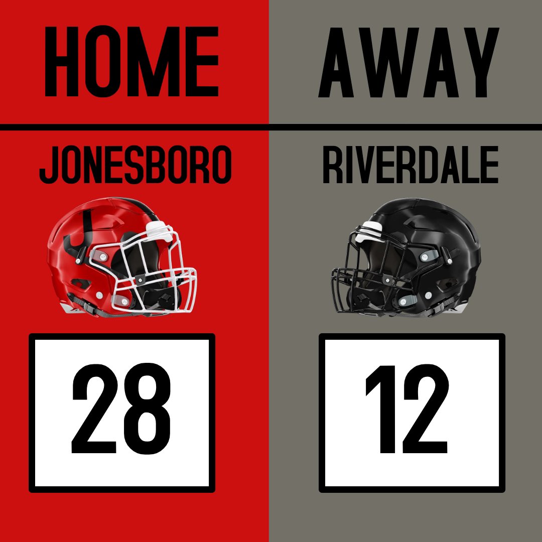 FINAL: Jonesboro 28 - Riverdale 12
#JonesboroU🧬 #CardinalNation