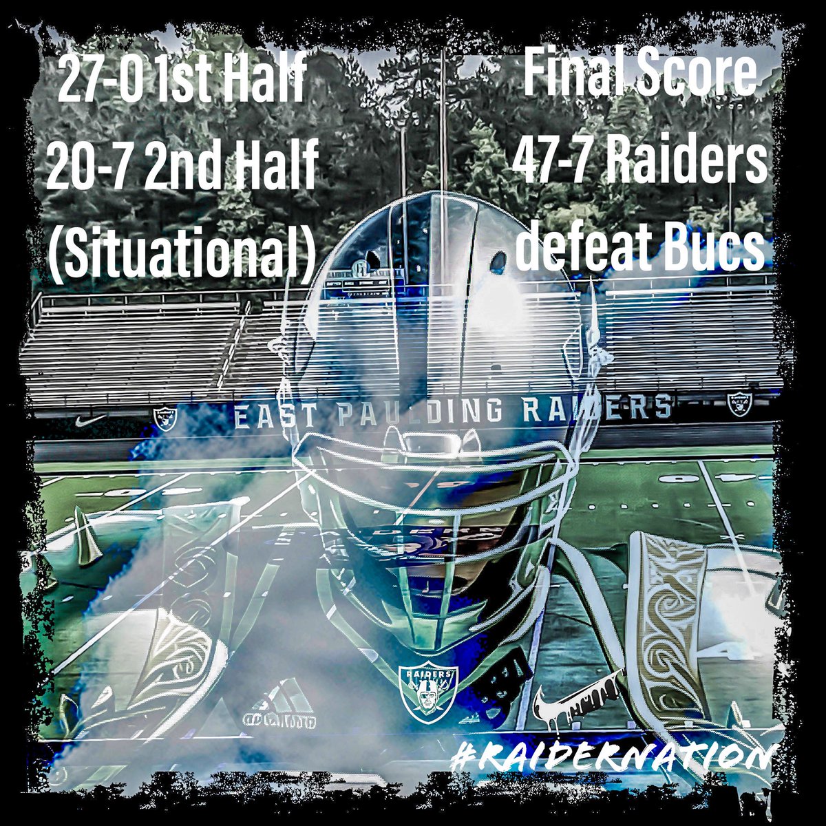 Fun ride tonight!! Lot of great work but always room to improve!! #RaiderNation   <a href="/Raiders/">Las Vegas Raiders</a> <a href="/AthleticsEP/">EPHS Athletics</a> <a href="/cjhirsch4/">Chris Hirschfield</a> <a href="/VanSpence10/">Van Spence</a> <a href="/coachruss23/">Coach Russell</a> <a href="/BJacobsonFBall/">RaiderNationEPHS</a> <a href="/RecruitGeorgia/">Recruit Georgia</a> <a href="/NwGaFootball/">NwGa Football</a> <a href="/jwindon35/">Joe Windon</a> <a href="/MattDeBary/">Matt DeBary</a> <a href="/RustyMansell_/">Rusty Mansell</a> <a href="/BALLERSCHOICE1/">BALLERS CHOICE LLC</a> <a href="/ChadSimmons_/">ChadSimmons</a> <a href="/BrooksAustinBA/">Brooks Austin</a>
