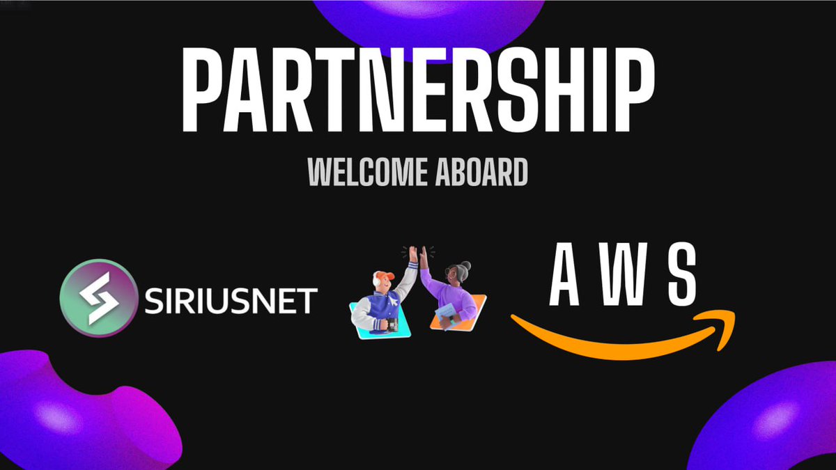 Siriusnet_PoR's tweet image. Official announcement SiriusNet x AWS 🔥🔥
#SNET #web3 #crypto #NFTS #blockchain #bnb #btc #eth #gaming