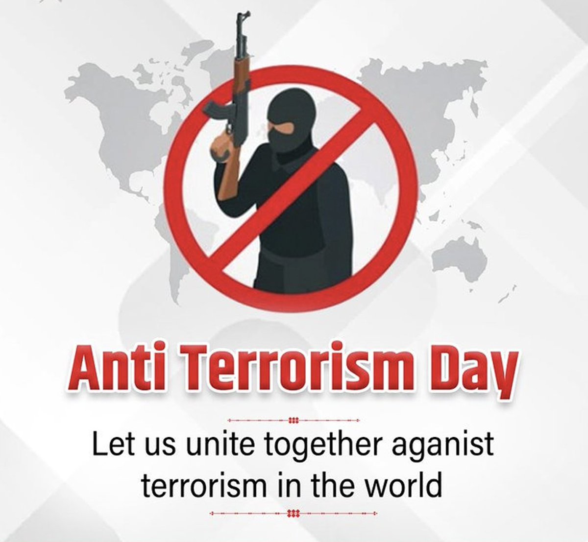 Terrorism is one of the evils of society. May 21st is observed as Anti-Terrorism Day to fight and disrupt the ideology of hurting the masses in the name of freedom and justice.

#NationalAntiTerrorismDay2023 #KashmirRejectsTerrorism #IslamRejectsTerrorism