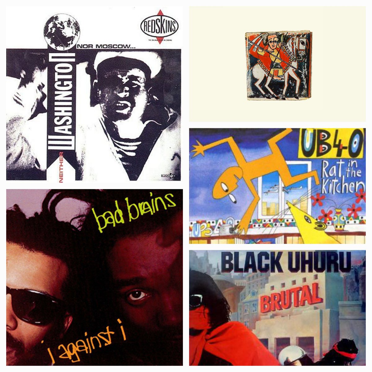 Morning @RichardS7370 ,all. Jeezo , i forgot it was this weekend ! Anyway,  heres my #5albums86
1, The Redskins; neither etc ✊🏼
2, Black Uhuru;brutal
3,UB40: rat in the kitchen
4,Bad Brains; I against I 
5,Paul Simon; Gracelands