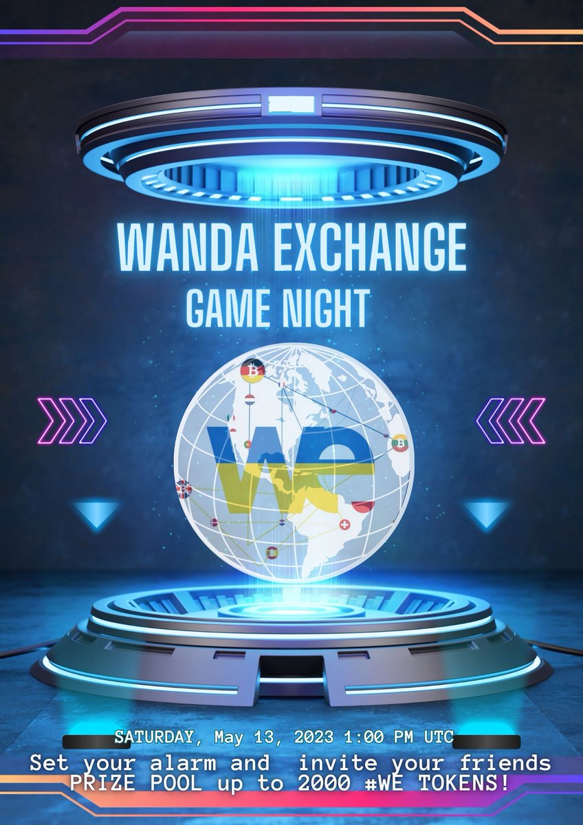 BenLivAndDith's tweet image. GET INTO A FUN SATURDAY WITH WANDA EXCHANGE's GAME NIGHT🥳 @PaybitcoinT  @Lourd_Aria 
Double the fun by inviting some friends. 
Let's enjoy while learning and getting rewards. See you all!
t.me/wandaexchange?…

 #WandaExchange #WeToken #WandaWarriors
