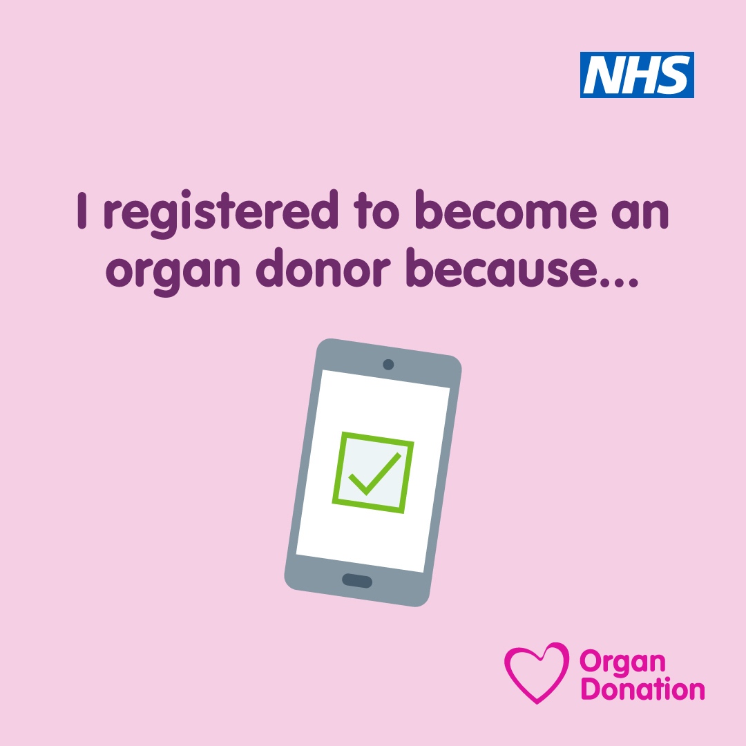 TheRebelWithAC1's tweet photo. More than 28 million people in the UK have registered their decision to become organ donors on the NHS Organ Donor Register.

Click the link below to join them 👇

Organ donation > https://t.co/8dTDTafjMn

#organdonation #donatenow #savelives https://t.co/zk263xuib2
