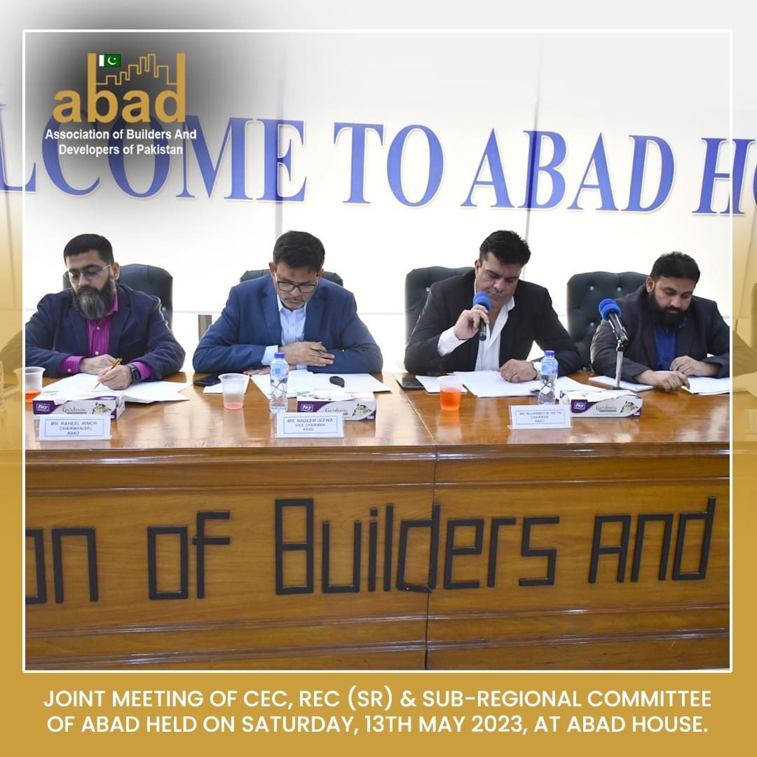 ABAD_Pakistan_'s tweet photo. On Saturday, May 13, 2023, a collaborative meeting took place at ABAD House, led by Mr. Muhammad Altaf Tai, Chairman of ABAD. This joint meeting involved the participation of CEC, REC (SR), and the Sub-Regional Committee of ABAD.
#ABADMeeting #CollaborativeSession #CEC #REC https://t.co/Keoe0YTea7