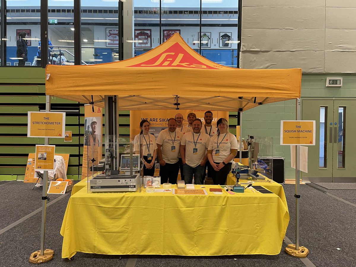 SarahPeake12's tweet photo. Looking forward to welcoming everyone to the @SikaLimited stand for the #LancSciFest family day. Get ready to stretch, slip & squish & learn about the Science behind #Construction products #SikaScience #STEMAmbassador #SDG4 https://t.co/4De0TUQViq