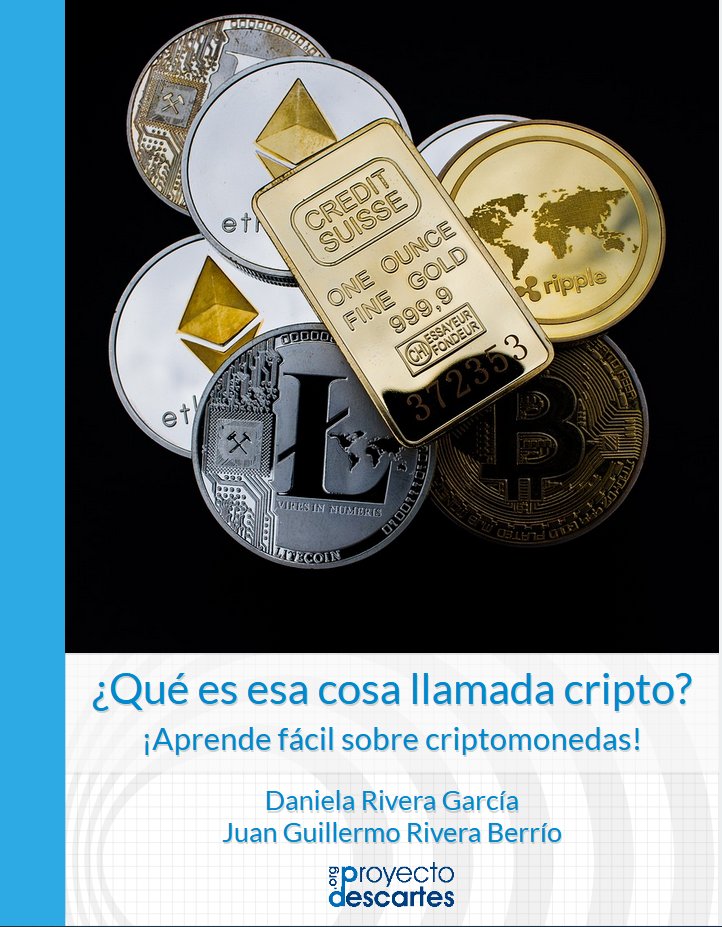 jasalgueiro's tweet photo. 📣📘¿Qué es esa cosa llamada cripto? ¡Aprende fácil sobre #criptomonedas!  Incluye siete capítulos, en los cuales se abordan temas sobre  el #blockchain, el #Bitcoin, el #Ethereum, las #ciptowallets, los #metaversos  y la #Web3. #REDDescartes #ODS #ODS4 
https://t.co/TG6AuFM1tA https://t.co/RlugUc0Nbc