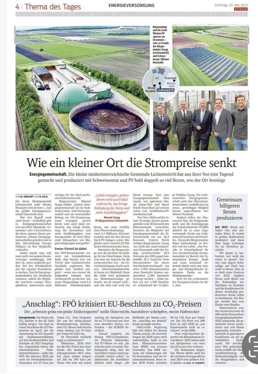 Stefan__Hofer's tweet image. Ein Artikel über Lichtenwörth - und @domithiem wird mit keinem Wort erwähnt ... #Energie #Strom #Haushalte #Gemeinden via @KURIERat