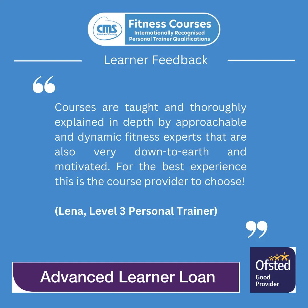 CMSFitness's tweet photo. Dive into in-depth and dynamic learning with CMS Fitness Courses! Experience the perfect balance of depth and dynamism. Contact us now! #advancedlearnerloans #personaltrainercourses #onlineptcourses https://t.co/UYHSp1b0ZD