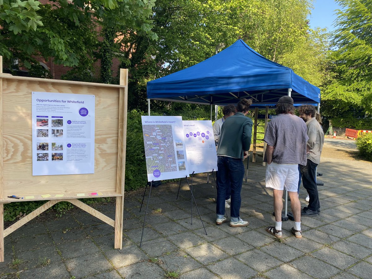 Slp147's tweet image. The sun is shining in Whitefield for the second community discussion event helping to shape a Town Centre Plan. #regeneration @BuryCouncil