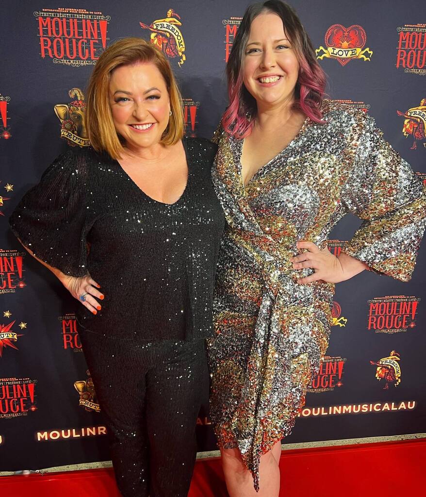 Red carpet sparkles for the opening night of @moulinmusicalau with my cousin @courtneysowter 

We got the “spectacular” dress code and decided to lean in thanks to @stylingyouthelabel and @novellathelabel 

@catherinemartindesigns and <a href="/bazluhrmann/">Baz Luhrmann</a> are he… instagr.am/p/CsdY-7jPNQs/