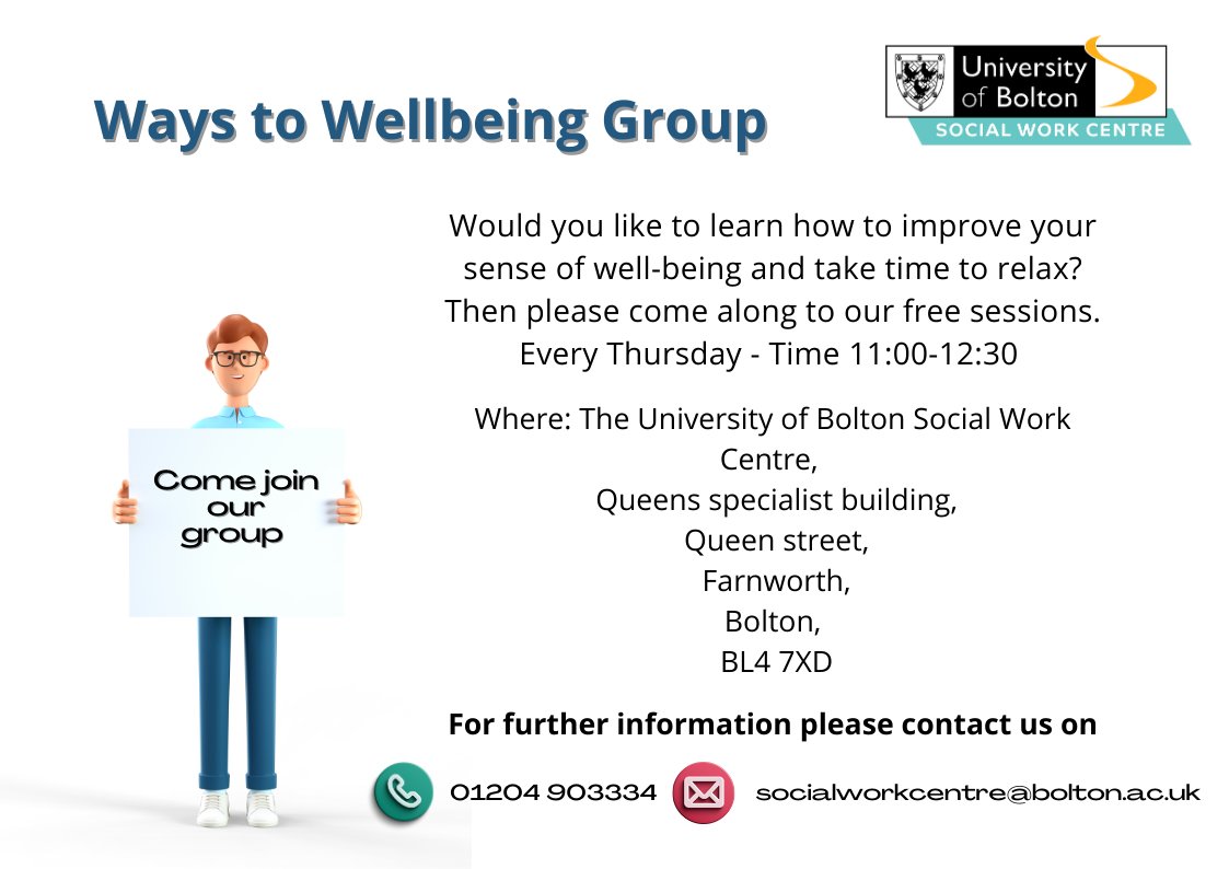 come join our group. #wellbeing #Group #Farnworth