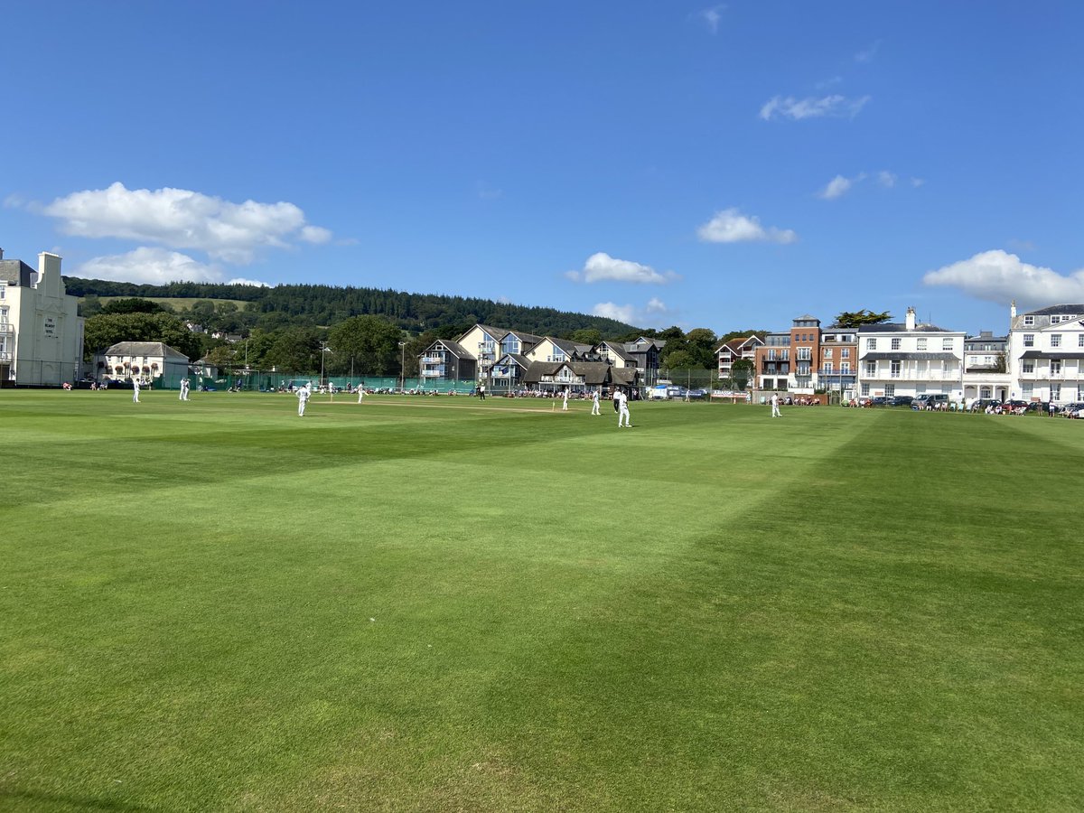 SidmouthCC's tweet photo. Sidmouth CC 2nd XI game today v ⁦@HEATHCOATCC⁩ at The Fortfield. 1pm start. Glorious day for it. Seating £2 for non members. Bar and catering open. Bring your sun cream. https://t.co/DLzw7UhVNb