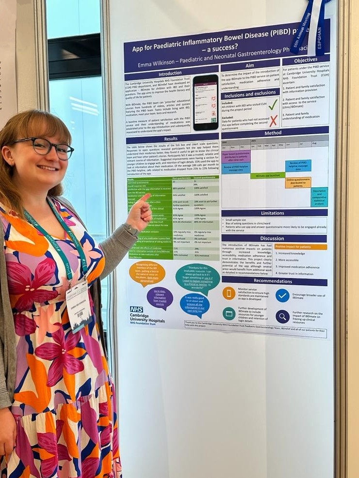 ELucy500's tweet photo. Excited to have been selected to present my poster at #ESPGHAN23 - come watch at 12:15 😁📣 @CUH_Pharmacy @CUH_NHS https://t.co/rLRlFyifHS