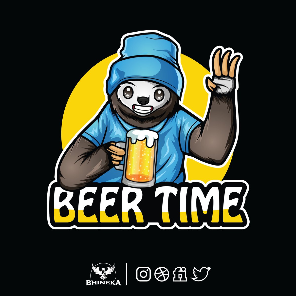 Beer Time 
Open commission for custom designs !! 
Click link ⬇️ or DM 
fiverr.com/bhineka_

#cartoonart #cartoon #cartoons #illustrations #illustration #illustrationartists #doodle #doodleart #doodles #design #vector  #animation #cute #Logo #Chibi #mascot #zombie #art #beer