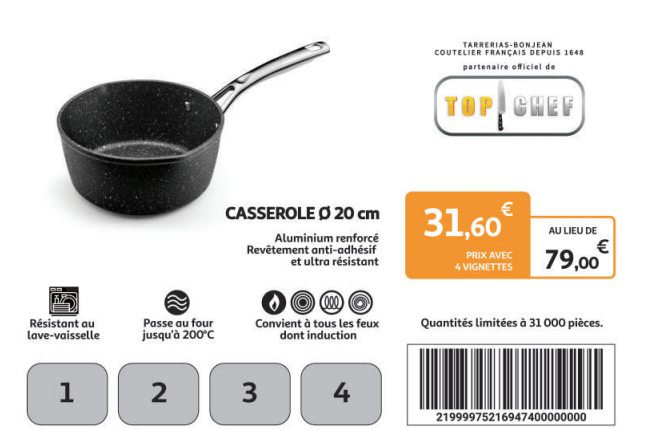 Opération @AUCHAN_France @TopChefA3 c'est très simple : on nous fait croire qu'on achète moins cher des objets hors de prix uniquement parce qu'il y a écrit #TopChef dessus et parce qu'on a acquis des vignettes de réduction.
Ca s'appelle abuser de la faiblesse des gens.
#Auchan